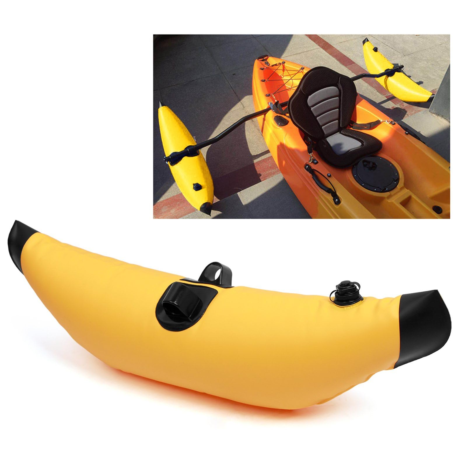 Wakects Stabilisateur de Kayak Gonflable en PVC avec Embout de Verrouillage sécurisé pour la Voile, la Pêche et Le Pagayage