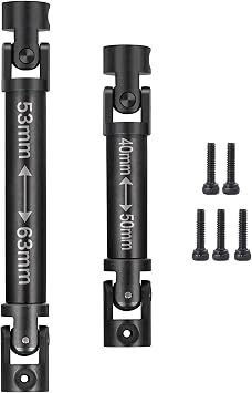 Que-T 1 Pair Metal Hard Steel Drive Shafts Driveshafts for 1 24 Axial SCX24 AX100002 AX100001 RC Car