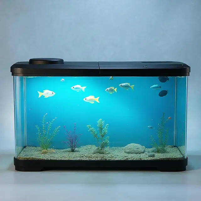 PortoAlegre 50L Aquarium Komplett Set mit LED, Rechteckig für Fische