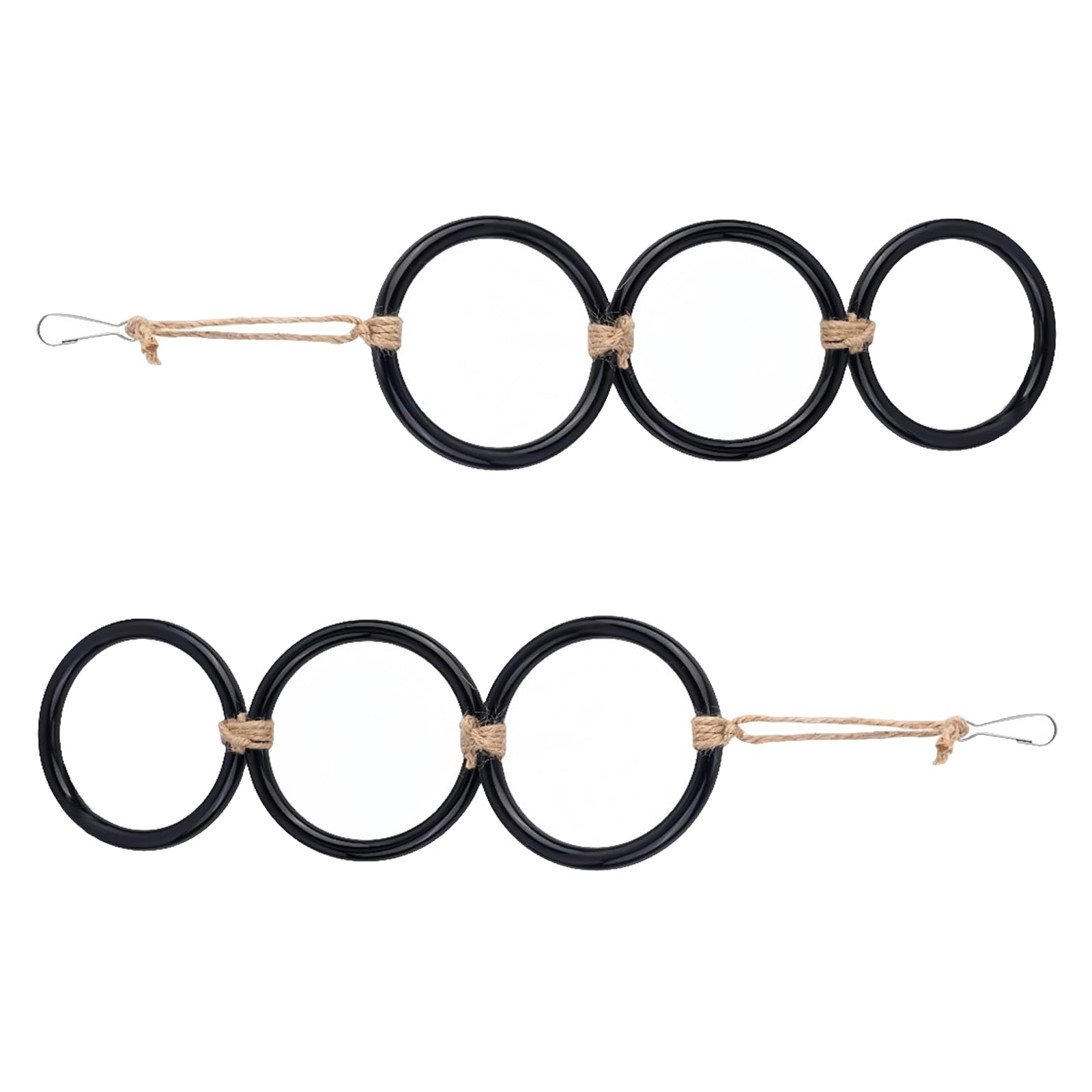 LUCKGONI Three Rings Toy Flexible Design for Small Pet Interaction Play and Training Exercise Toy for Cage Hanging