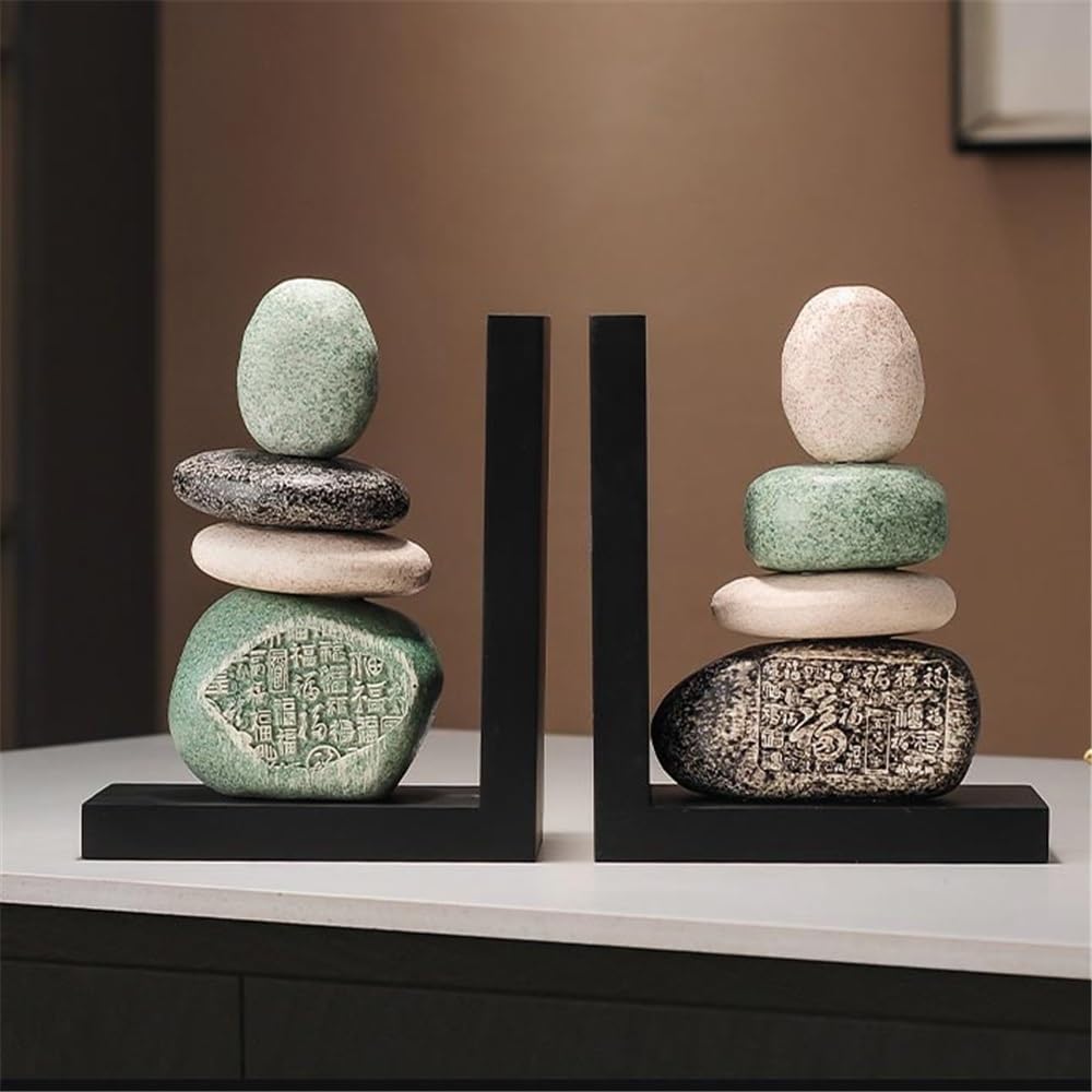Buchorganisator Keramik-Buchstützen for Regale, große Buchstützen for schwere Bücher, robuster Buchstopper for CD-Filme
