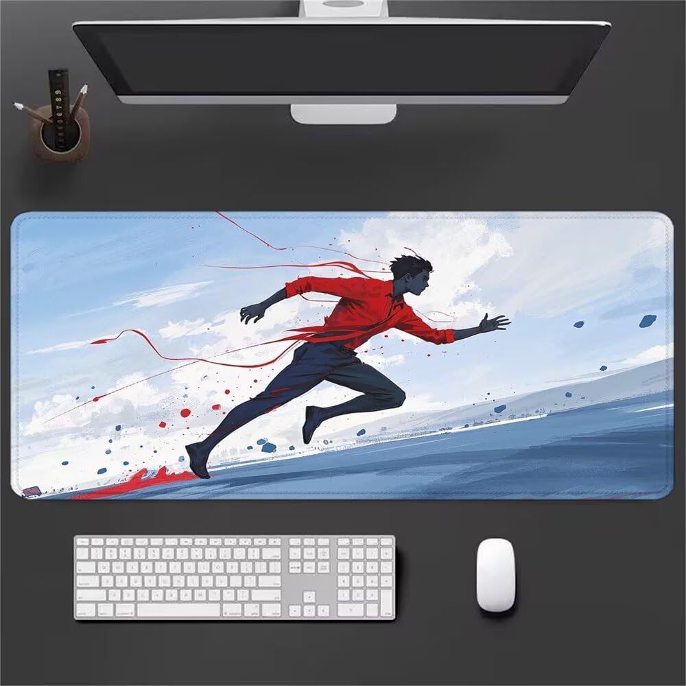 Giappone Tappetino Mouse XXL 1000x500x3mm, Gaming Tappetino Mouse Atleta Mousepad con Base in Impermeabile Gomma Antiscivolo per Tastiera, PC, Computer Ufficio Idea Regalo per Festa del Papà X-884