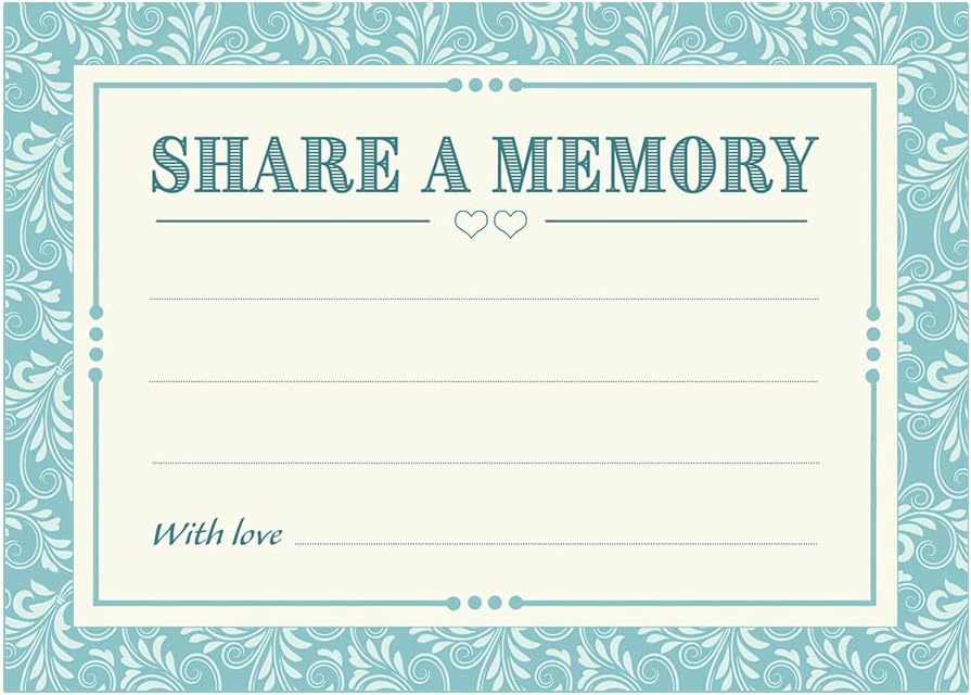 Artstore Classic Blue Wedding Share A Memory Cards - Pack Of 20