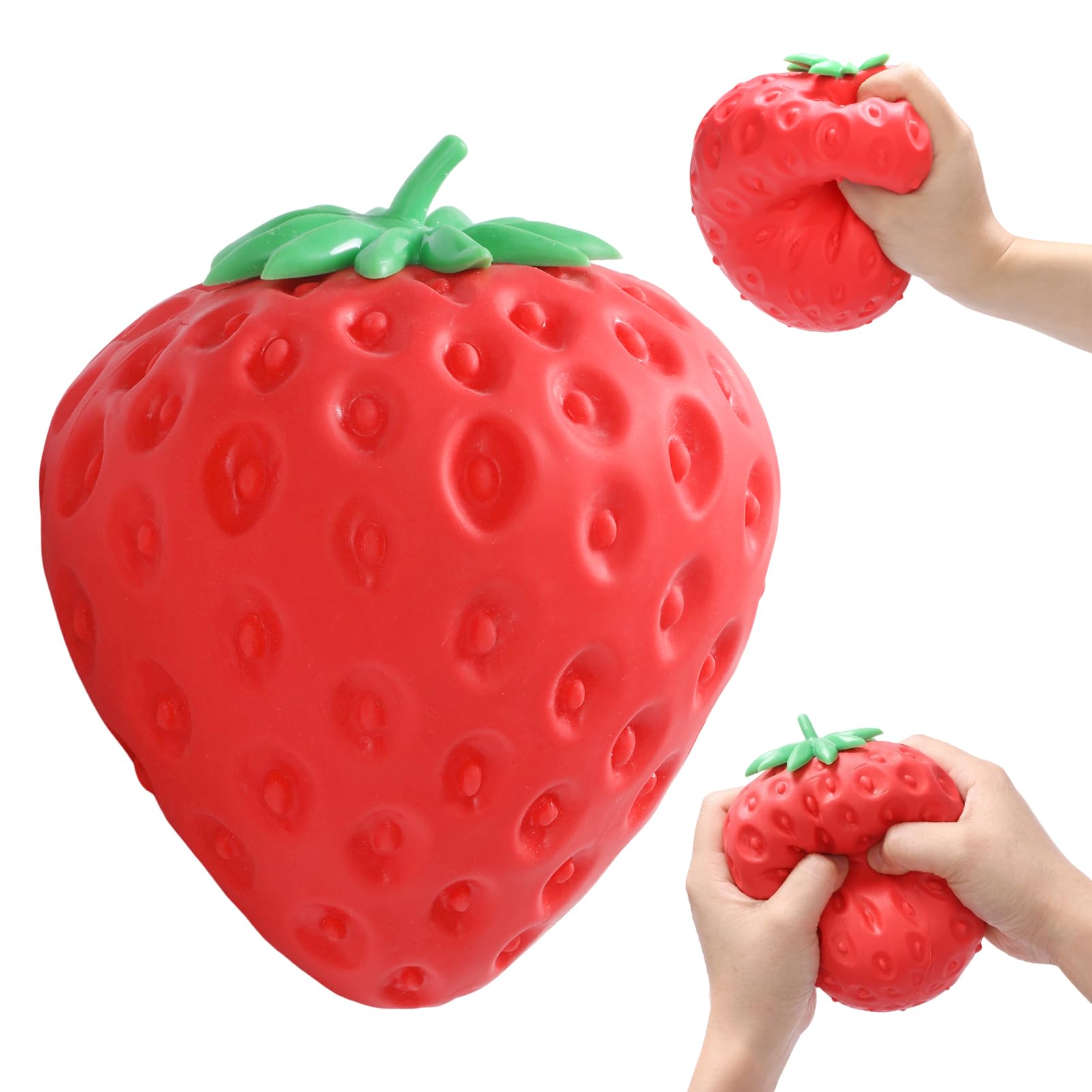 SERTAS 14CM Big Strawberry Squishy, Soft Desktop Collectible Desk Decor