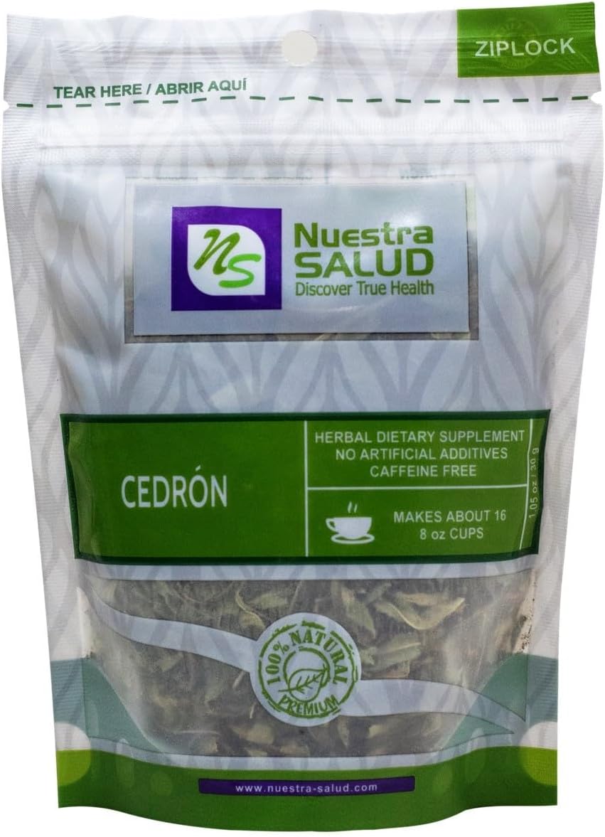 Nuestra Salud - Cedron Leaf Tea - Herbal Tea - Leaves - 30g / 1.052oz Zip-Lock Bag - 100% Natural Herb Leaves