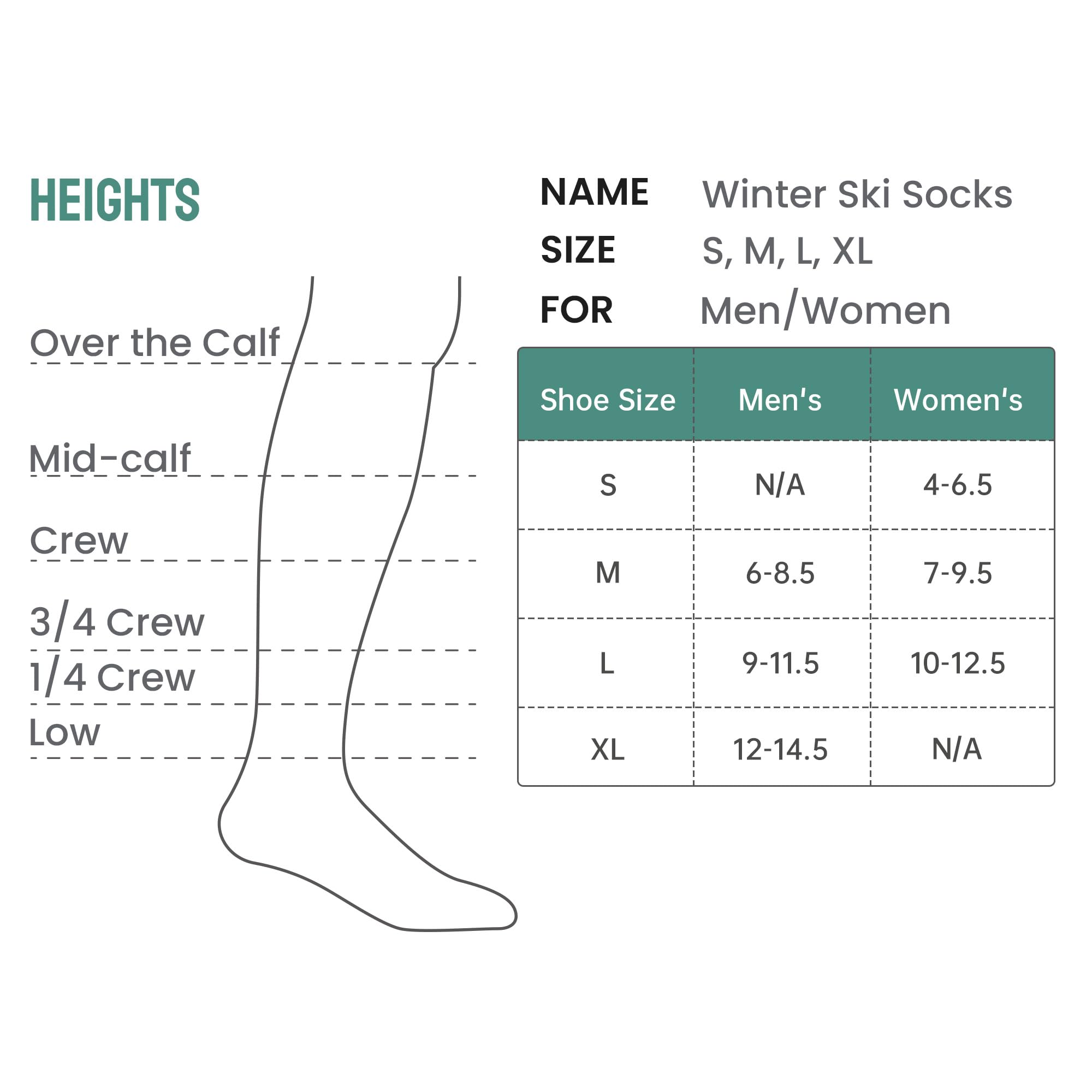 SAMSOX 2 Paar Merino Wolle Skisocken Made in USA Over-the-Calf Ski- und Snowboardsocken für Damen & Herren (Ashland)