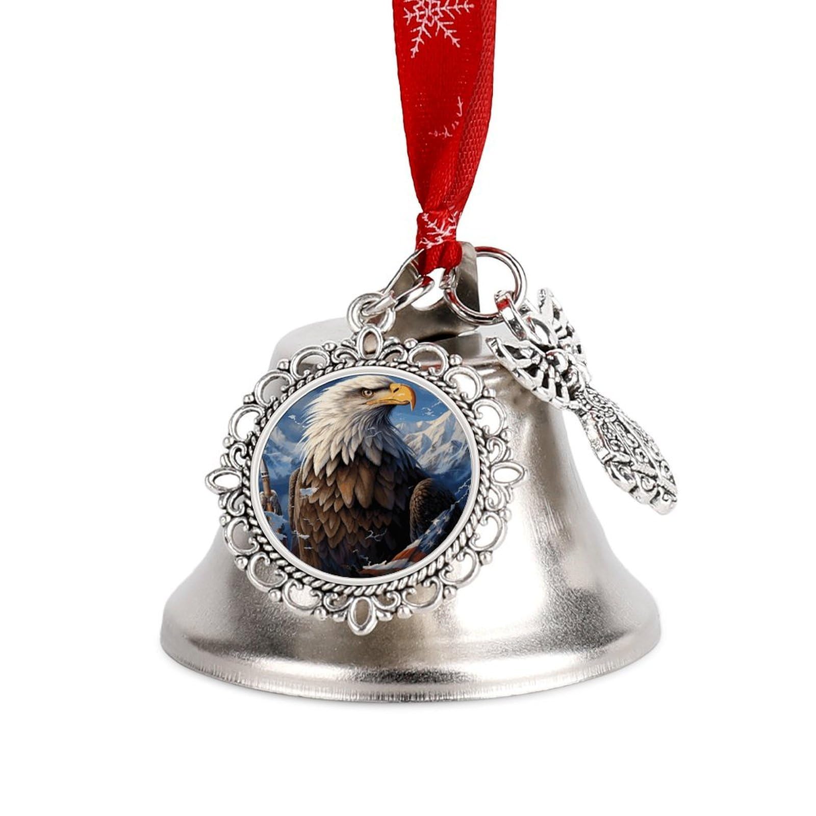 Eagle Christmas Bell Small and Compact Christmas Jingle Bell Ornament Christmas Tree Hanging Best Wishes Bells Pendant Party Festival Decor