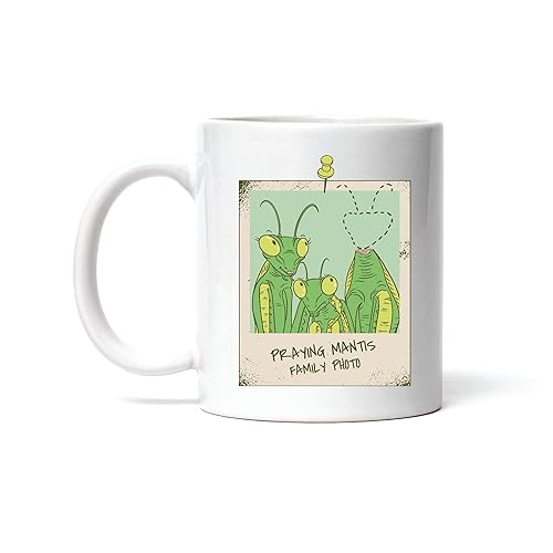 Miniatura 1 de Fatherless Praying Mantis Family Photo Gift for Nature Lovers and Insect Enthusiasts 11oz 15oz White Coffee Mug