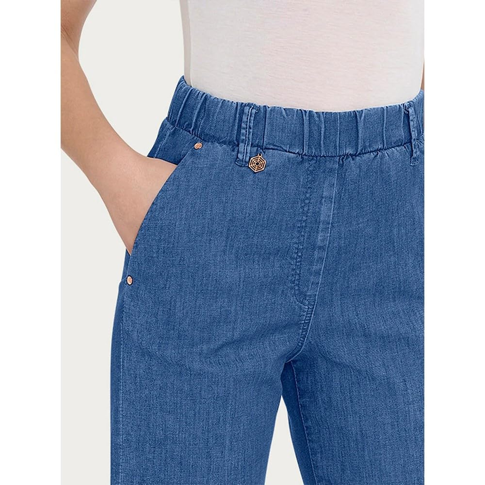 RAGNO Jeans a Carota con Tasche P-E in Light Denim dn18p7