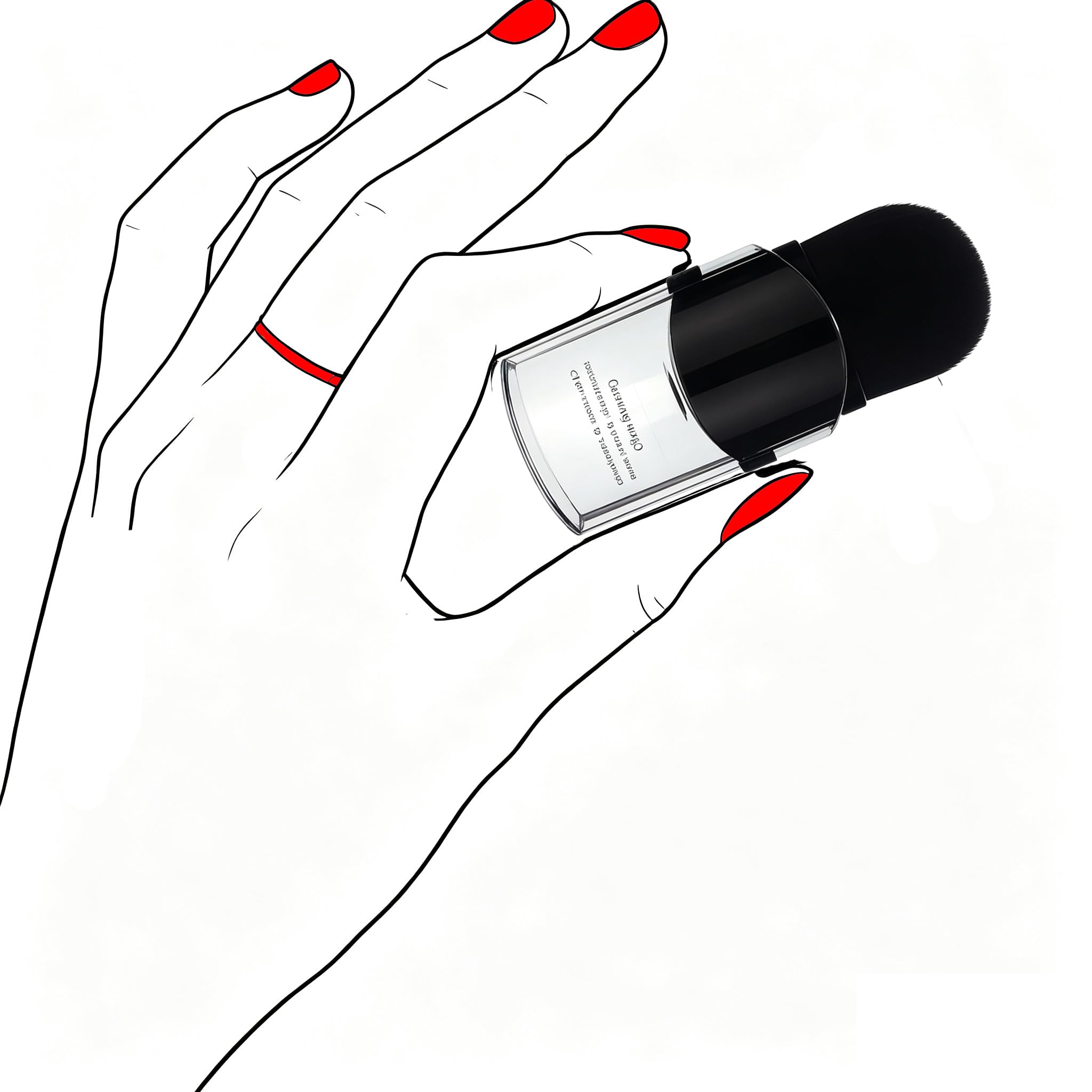 Mini pennello telescopico piatto da viaggio, retrattile, per cipria minerale, contouring, bronzer, cipria, crema solare, fondotinta in crema o cosmetici liquidi (2 pezzi)