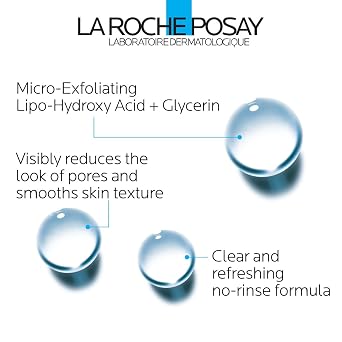 La Roche Posay Effaclar Pore Refining Lotion with Active Ingredient LHA and Salicylic Acid For Oily Blemished Skin Micro-Exfoliating and Soothing Skin 200 ml