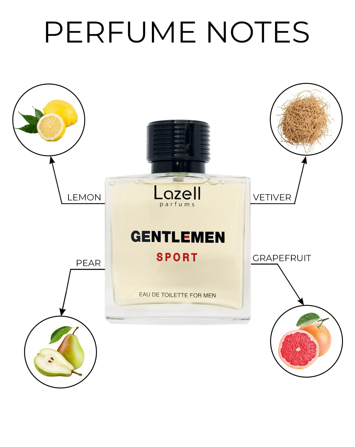 Lazell Gentlemen Sport for Men Perfume | Impression by Di. Hom.me Sport | Eau De Toilette 3.4 Fl Oz | Citrus Woody Pepper Fragrance | European Сoncentrated Scent Lasts 6-9 Hours