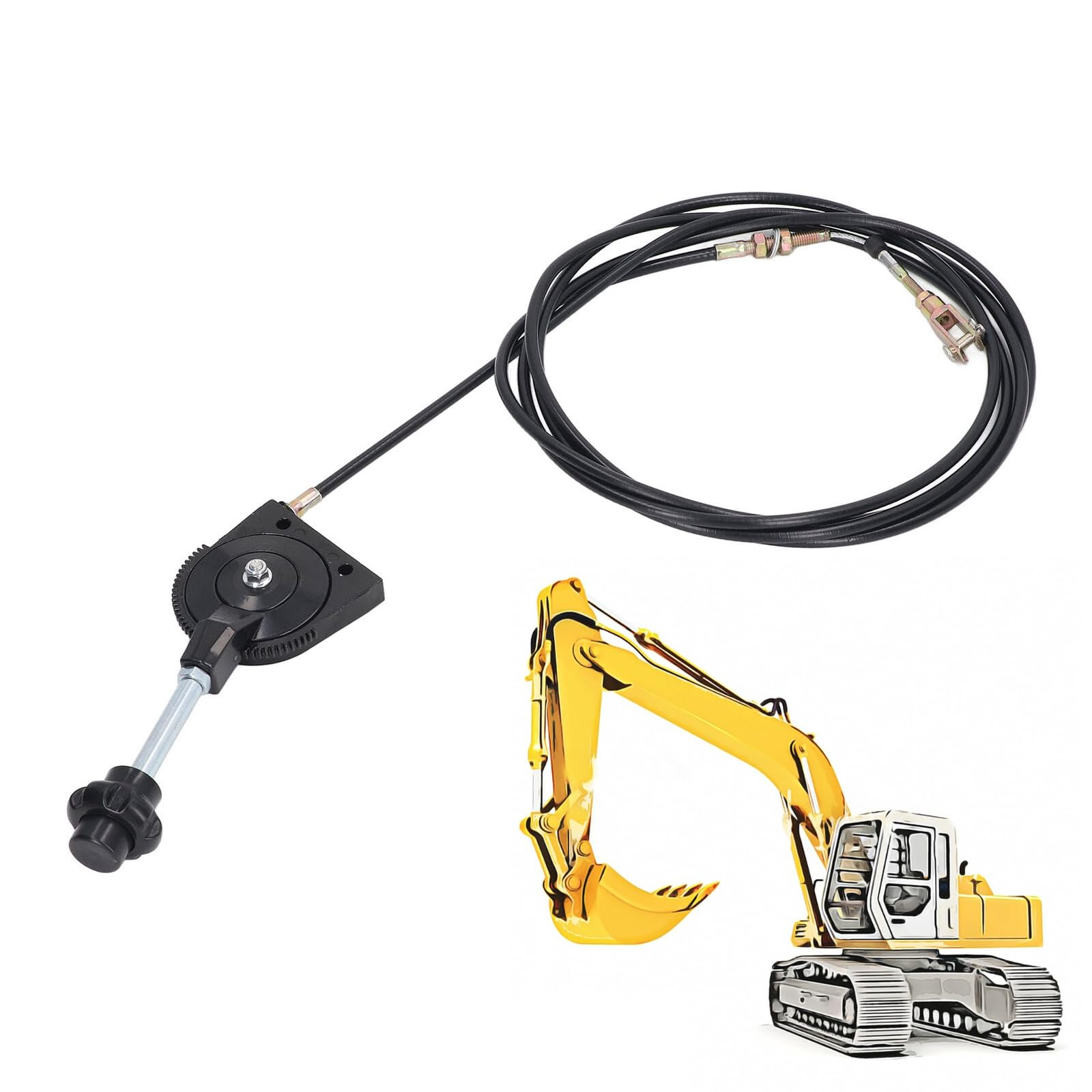 Cable de acelerador manual para excavadora, 2,5/3//3,5/4 m, cable de control del acelerador de excavadora, piezas de equipo pesado para excavadora, mezcladora (3,5 m)