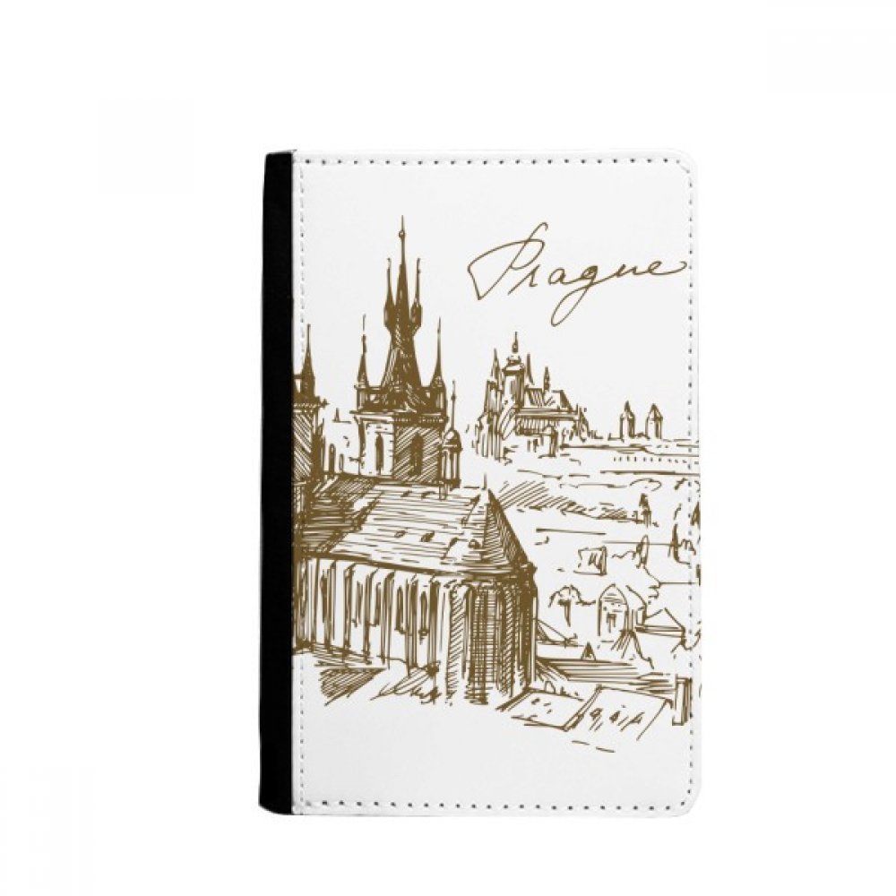 DIYthinker Prague Square Czech Republic Landmark Passport Holder Notecase Burse Wallet Cover Card Purse