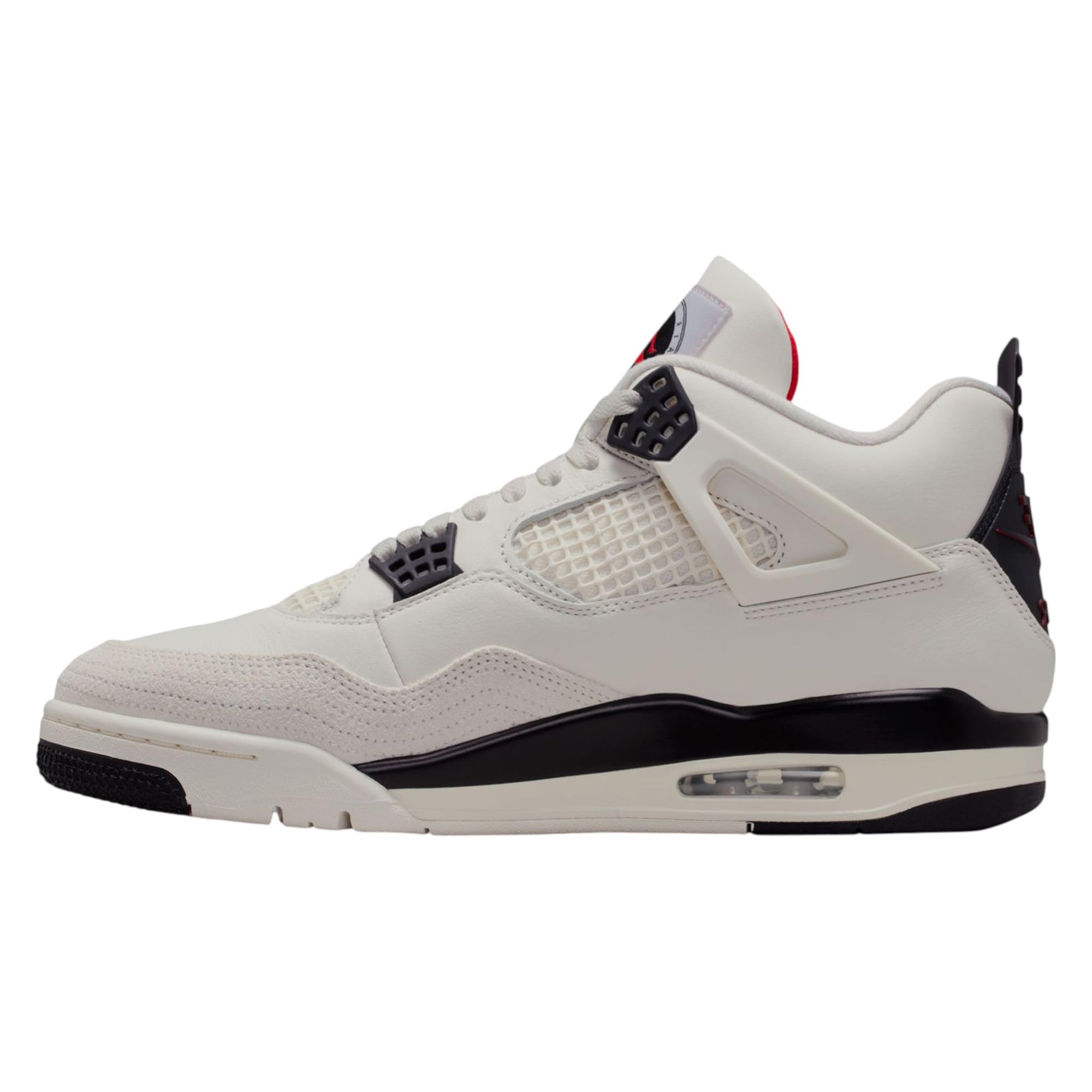 Air Jordan 4 Retro Flight Club - Zapatos para hombre (vela/rojo universitario/negro)