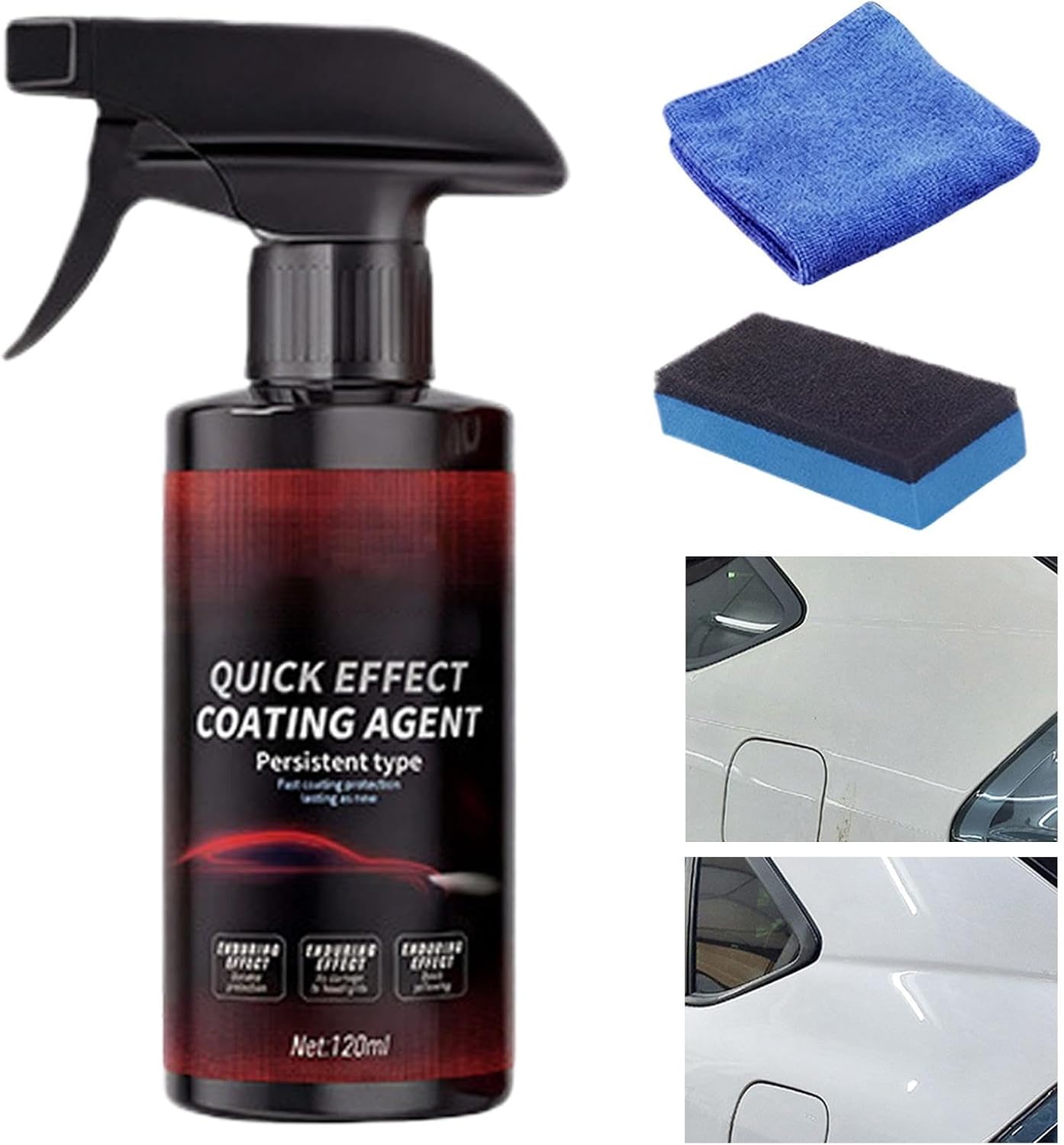 Car Coating Spray 120ml Quick Waterless Multifunctional Sprayer Agent