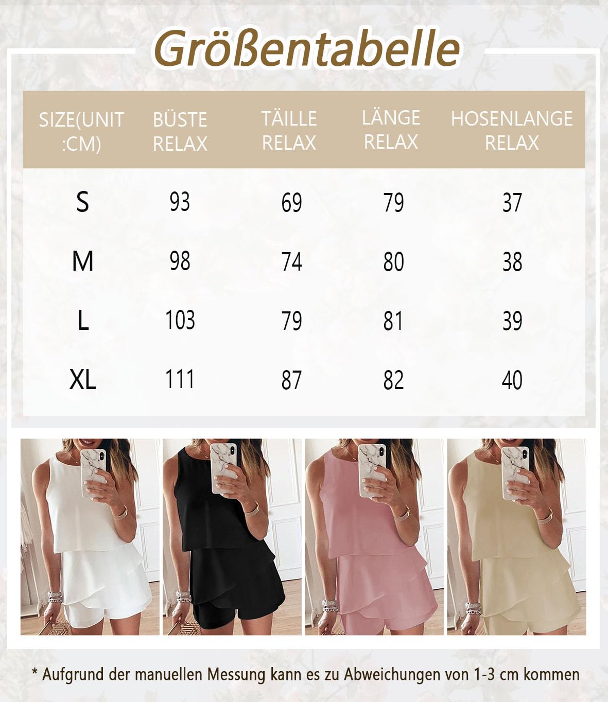 Mono de Verano para Mujer sin Mangas - Con Volantes y Pantalones Cortos, Estilo Fresco y Cómodo