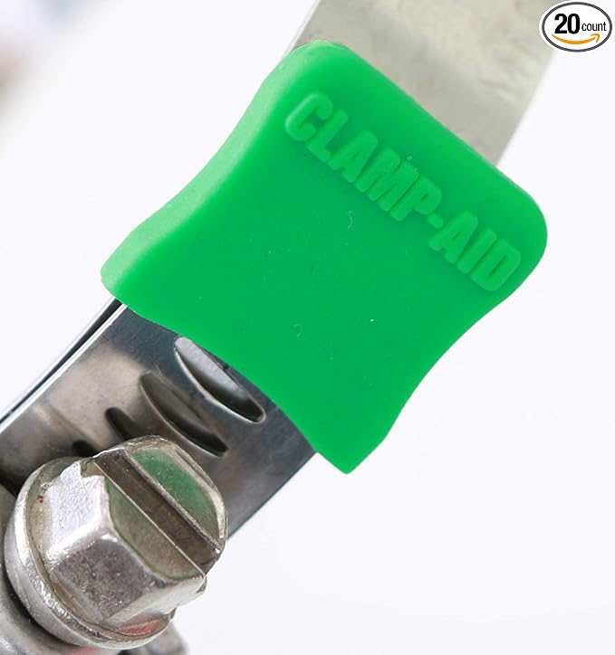 Pink Hose Clamp end caps covers by CLAMPAID for Cold Air Short Ram