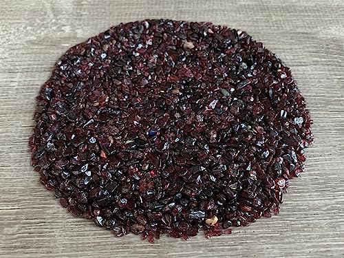 Image of Garnet Chips - Natural Mini Garnet Stones, Crushed Undrilled Garnet, Semi-Tumbled Genuine Garnet (1 /8 lb)