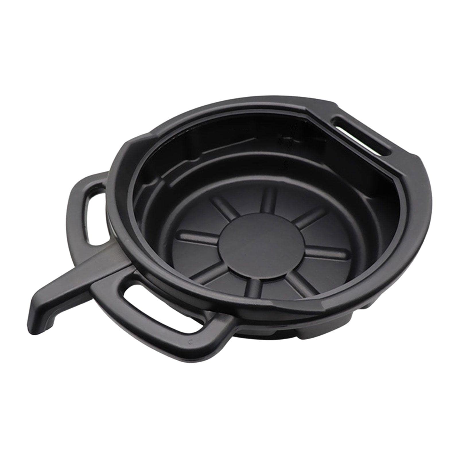 Recipiente Colector de Aceite Bandeja Fuerte con Drenaje Contenedor Canalizado Polipropileno Adecuado para Servir Reparar Autos Motocicletas Taller, 15L
