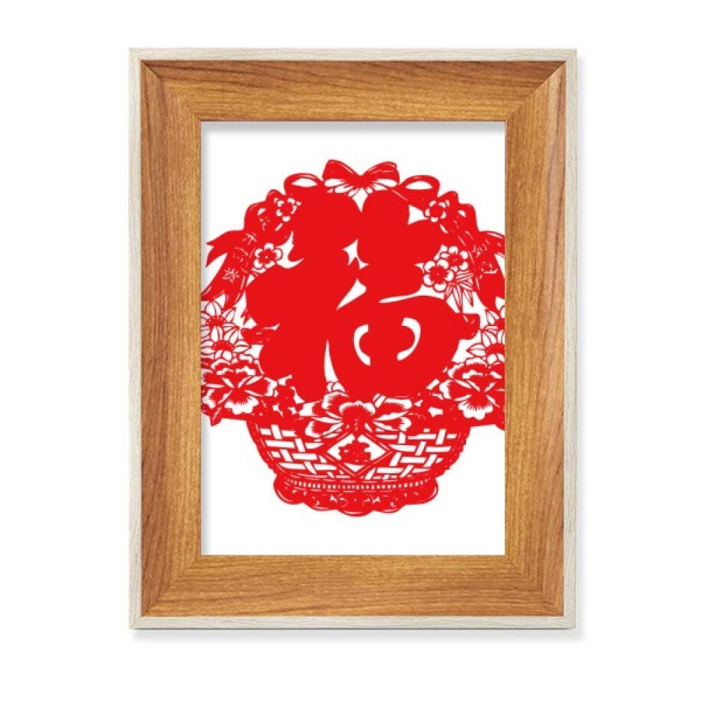 Cadre de photo en bois style lanterne rouge pour votre décoration de table