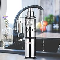 Vista 7 de Deep Well Submersible Pump, Solar Water Pump, Deep Well Water DC Pump Pond Pump, Stainless Steel, 24V DC, 200W, Max Lift 100FT, Max Flow:16L/min