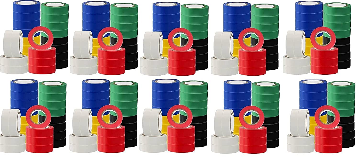 AMDOT 8 Meter (0.130 mm X 18 mm) Electrical Tap, Construction Work Tap (300Pcs, Multi color) (B09HCF1FY2) Amazon Price History, Amazon Price Tracker