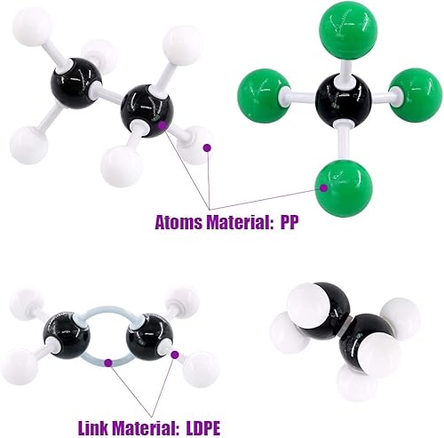 Miniatura 3 de Swpeet 179 piezas de química orgánica modelo molecular para estudiantes y profesores modelo molecular de química conjunto de estudiantes y