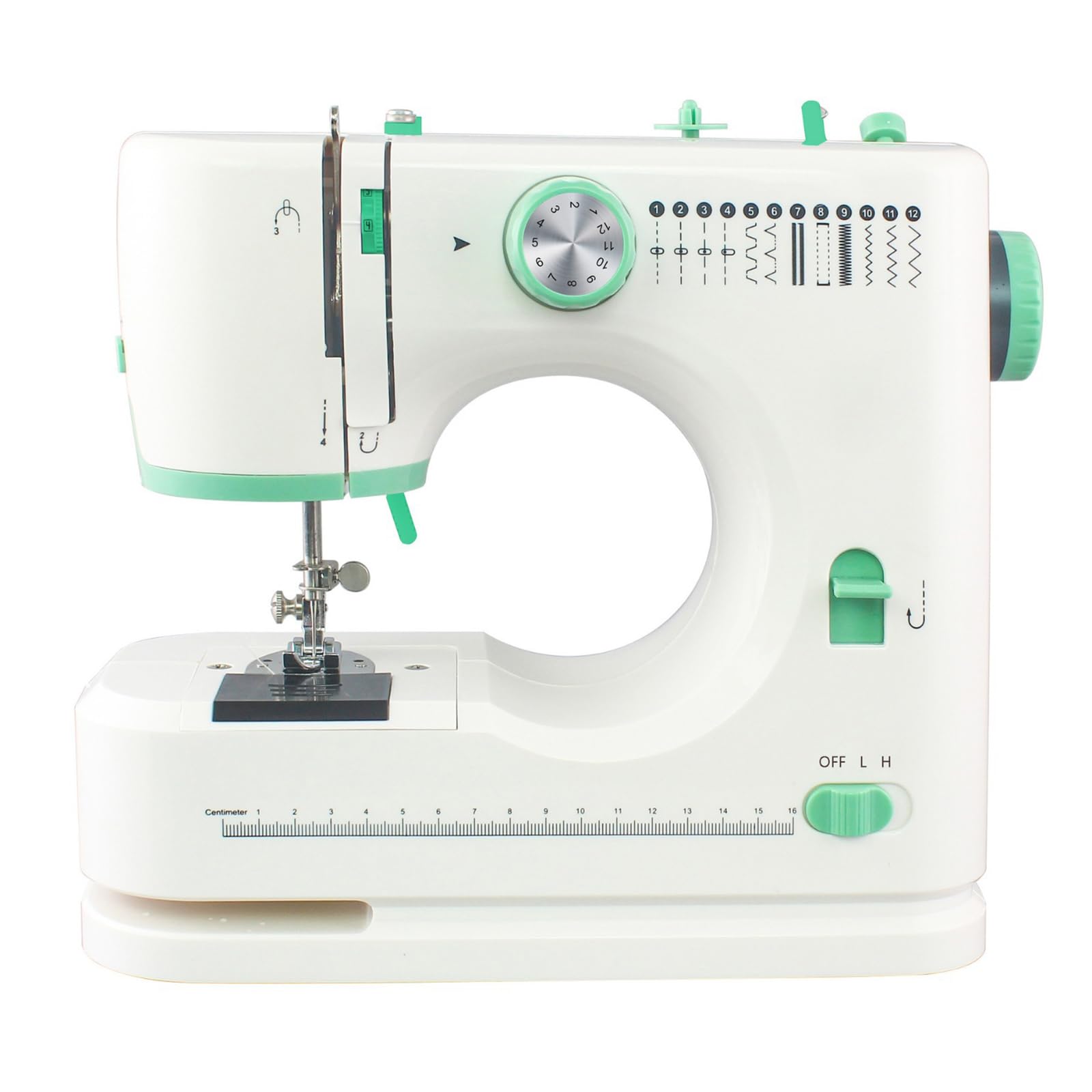 ZPSHYD Máquina de coser para principiantes, máquina de coser eléctrica, máquina de coser doméstica multifuncional para el hogar, enchufe UE (12 puntadas)