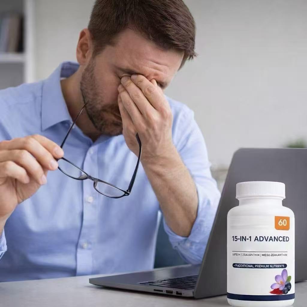 Visiovance 15 in 1 Formula Avanzata per gli Occhi, Riduce la Secchezza, 2pcs