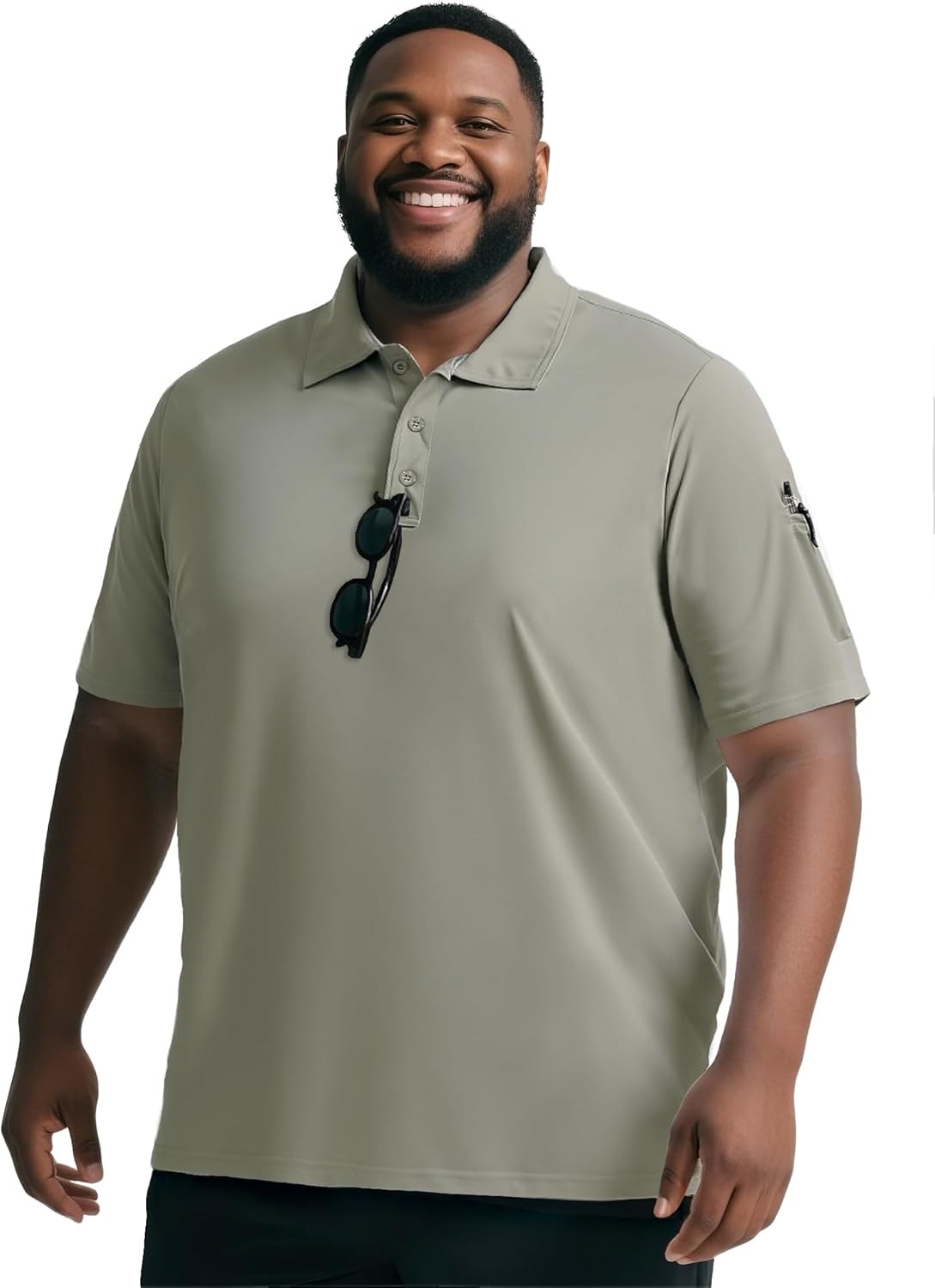Big and Tall Polo Shirt for Men, Short Sleeve Plus Size Quick Dry Cool Polo Shirts for Golf, Hiking & Everyday Wear