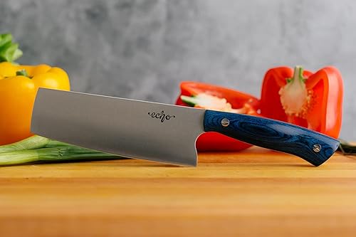 Miniatura 4 de Middleton Made Knives Echo 6 Nakiri - Cuchillo de chef de 6 pulgadas - Cuchillo de chef profesional hecho a mano - Cuchillo de chef hecho con acero