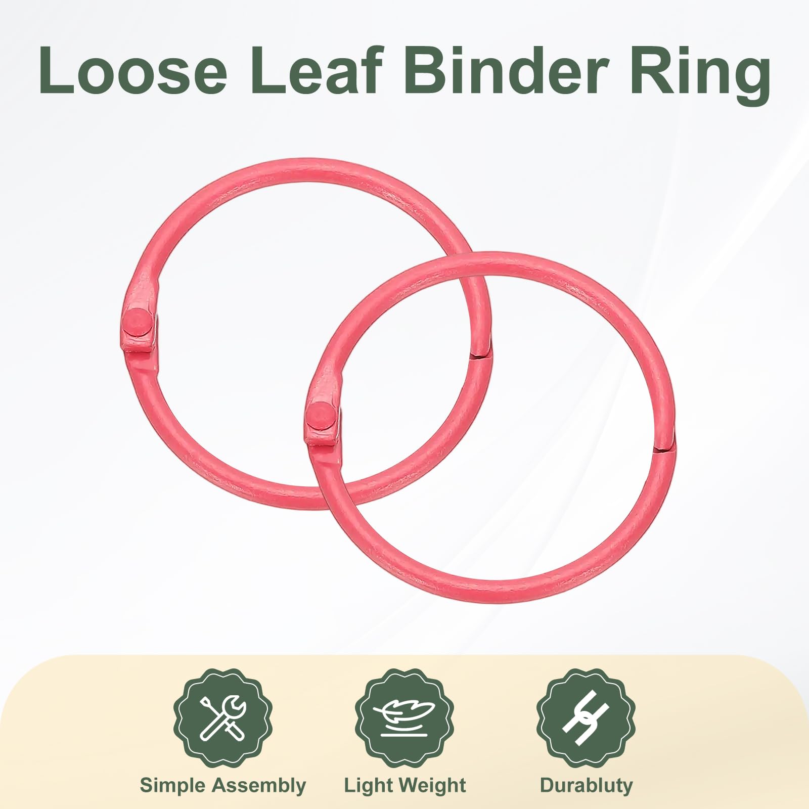 PATIKIL 48Pcs Loose Leaf Binder Rings - Image 3