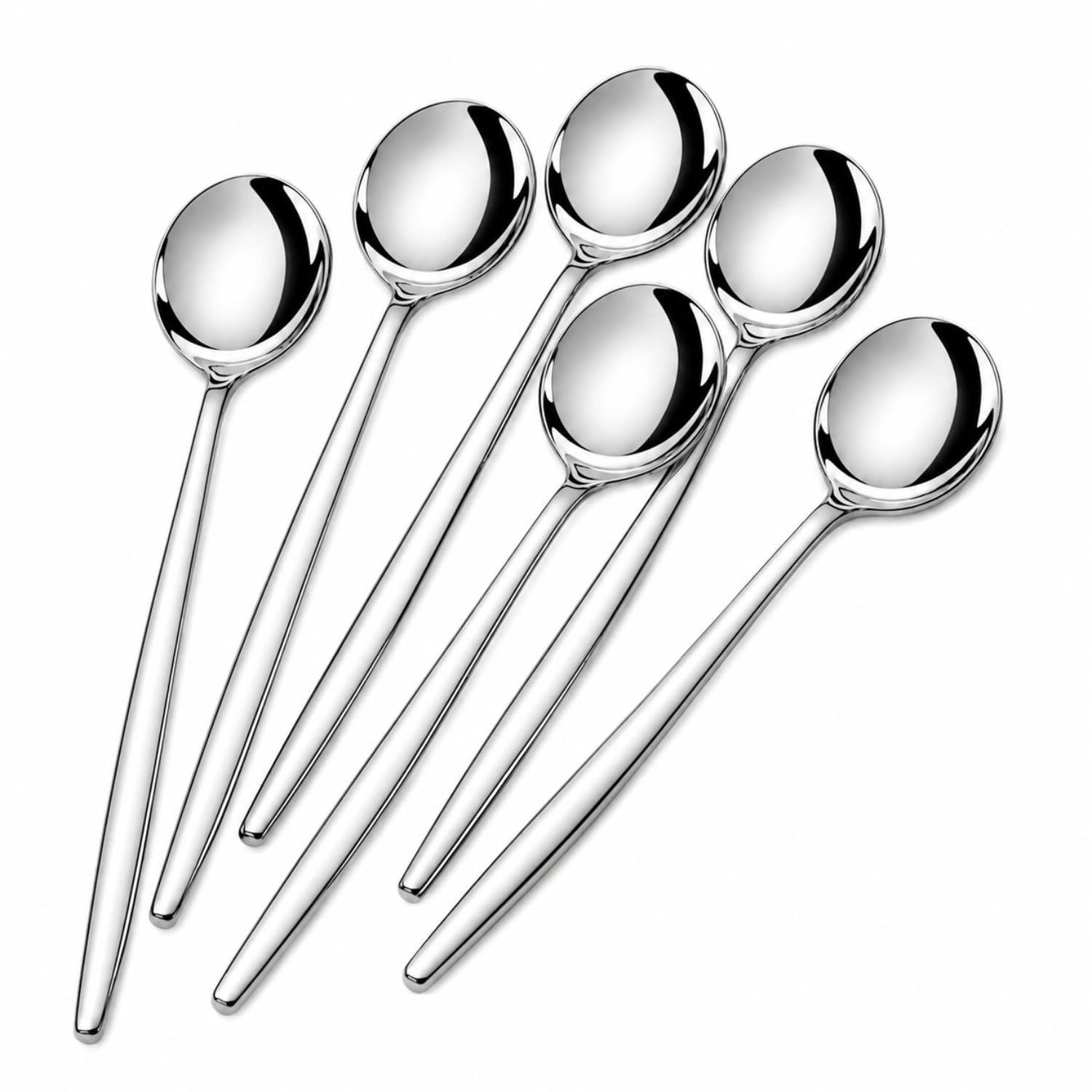 Rose Gold Tea Spoons - 6 Pack Stainless Steel -12