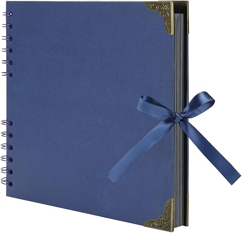 Miniatura 7 de Álbum de recortes (8 x 8 pulgadas) Álbum de recortes 60 páginas, ideal para tus álbumes de recortes, álbumes de fotos familiares de boda y