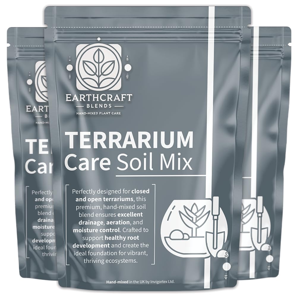 Terrarium Soil Mix – Fast-Draining & Nutrient-Rich Potting Blend for Open & Closed Terrariums – Supports Healthy Moss, Ferns & Exotic Plants (1L-50L) (30 Litre)