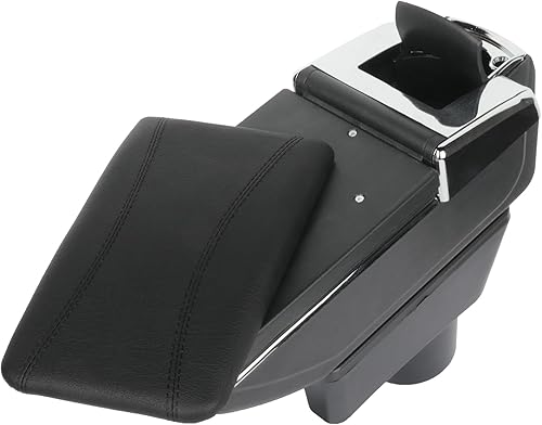 Miniatura 7 de ROADFAR Piezas interiores de cuero negras para el interior del automóvil, repuesto de la caja del reposabrazos de la consola central para Mitsubishi