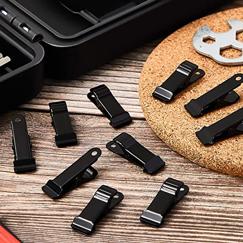Image of 10 Pcs Metal Mini Clamps Mini Spring Clamp Crocodile Alligator Clips 1 /2 Inch Wide for Work, Smooth Jaw, 5 /16 Inch Capacity (Black)