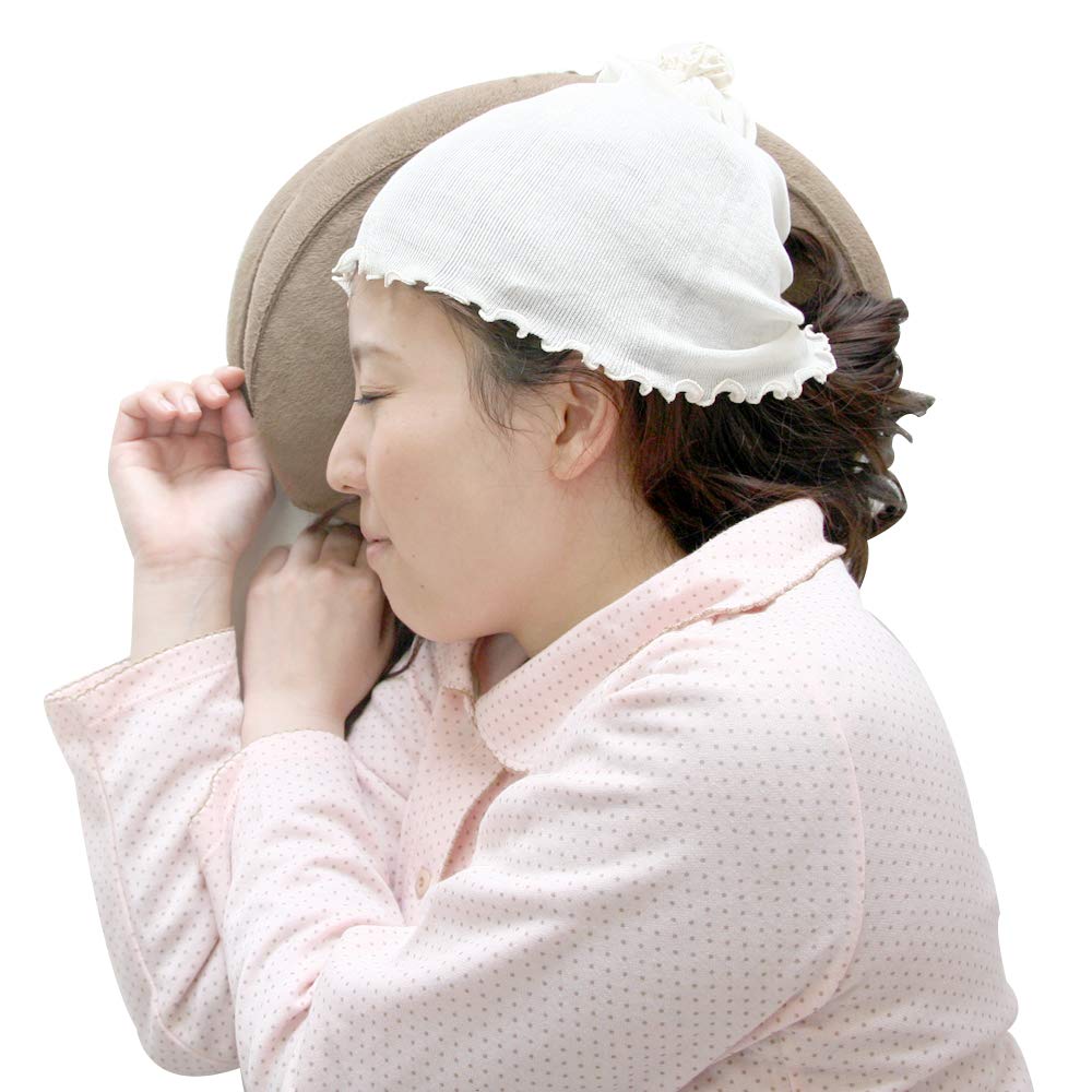 Amazon.co.jp: 絹屋 シルクナイトキャップ ふわふわタイプ 生成
