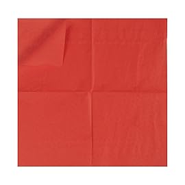 200 Pack Cocktail Napkin 2-Ply Dessert Napkins Folded 5 x 5 Inches Disposable Napkins for Dinner Wedding Birthday Party Bridal Anniversary Reception Event (200, Red)