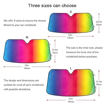 Amazon.com: Colorful Rainbow Gradient Car Cover Sun