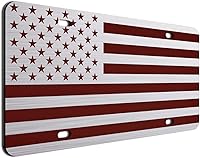 Vista 71 de JASS GRAPHIX Placa de matrícula personalizada con la bandera estadounidense de línea amarilla, homenaje personalizado a despachadores y operadores