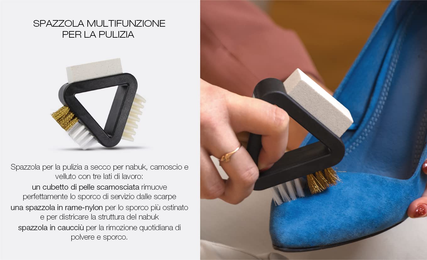 Coccine - Kit per la cura delle scarpe in camoscio e nabuk I Detergente spray impregnante I Prolunga la vita delle scarpe I Protegge i piedi dall'umidità