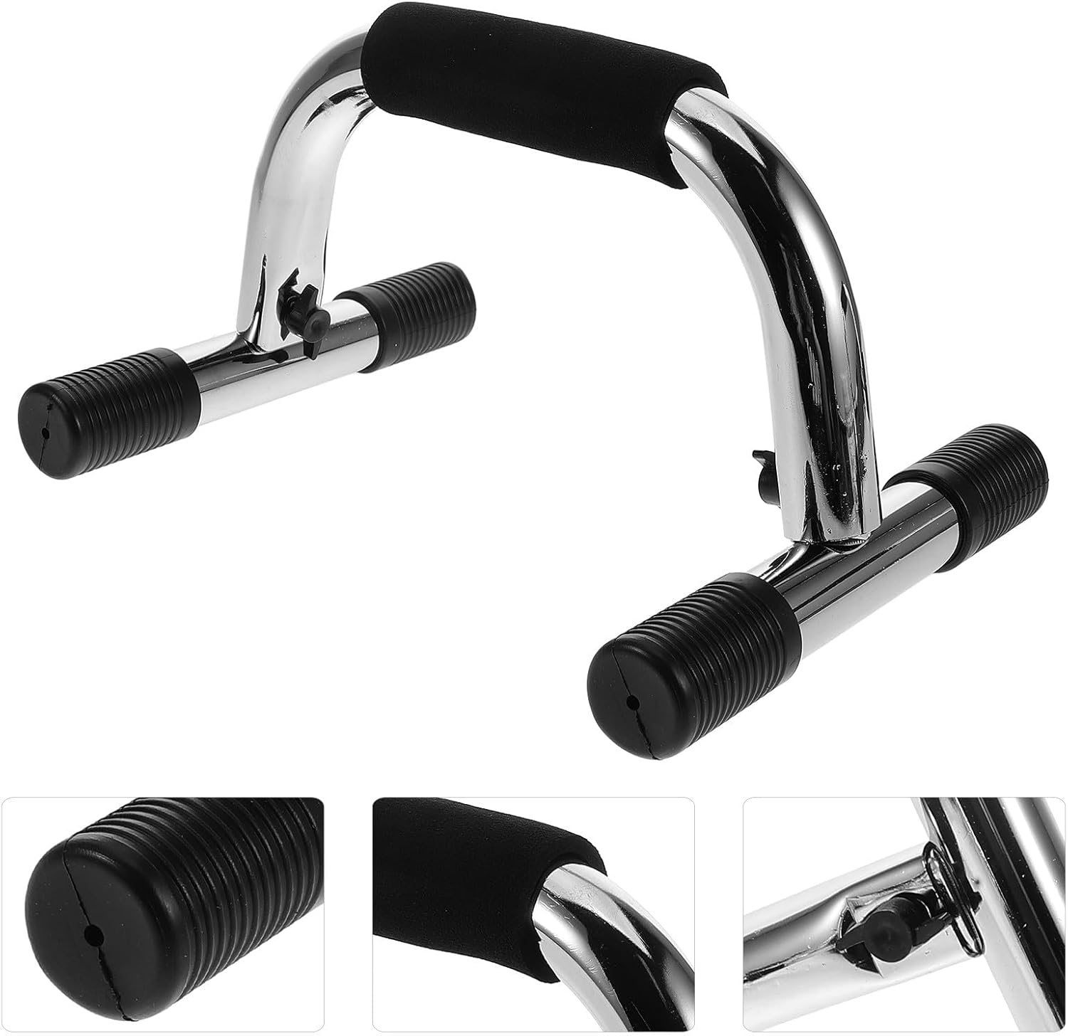 CHILDWEET 2Pcs Push Up Bars Handles Steel Pushup Stands Portable Home Gym Equipment Upper Body Workout Fitness Accessories for Men and Women Indoor Training