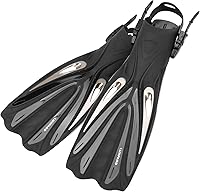 LUXPARD Open Heel Diving Fins: Powerful Efficient Scuba Flippers for Snorkeling & Freediving with Adjustable Buckles