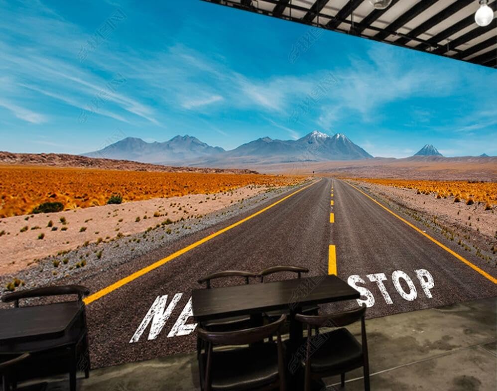 Papier peint photo 3D Route 66 peinture murale haut de gamme 150x105cm