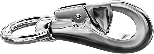 Miniatura 2 de Silla colgante resistente, silla de hamaca, gancho giratorio a presión de hasta 1000 libras de capacidad, acero inoxidable para interiores y