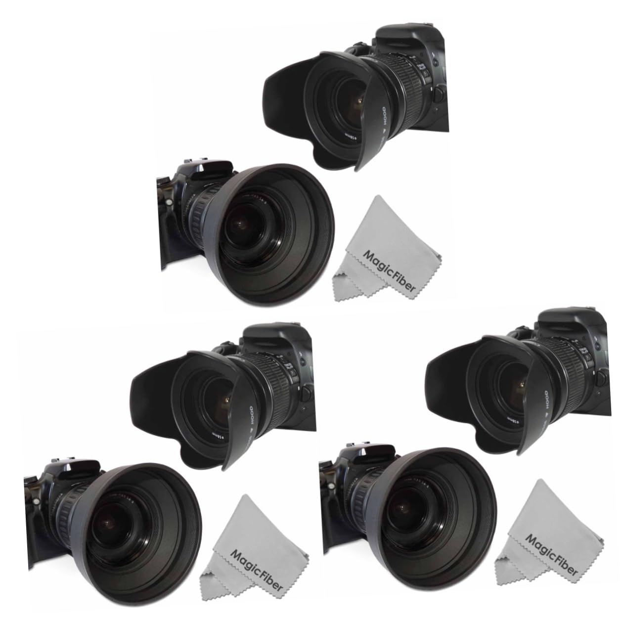 Uonlytech Paraluce Per Obiettivo Da 58 Mm Per Fotocamere Petal Flower in Plastica Abs La Gomma Protegge Lobiettivo Dagli Impatti Flare