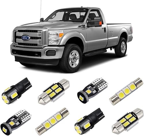 Kit de luces LED blancas para interiores para Ford F250 F350 F450 F550 F-Series Super Duty Trucks Super Duty 6000K 1999-2016 paquete de bombillas