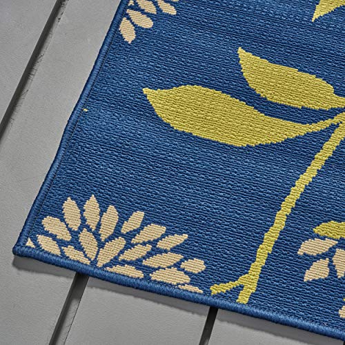 Christopher Knight Home Tilda Outdoor Floral 5 X 8 Area Rug, Blue/Green #TOP3